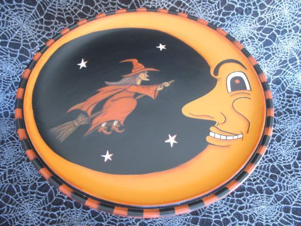 Witch and Moon Cake Stand