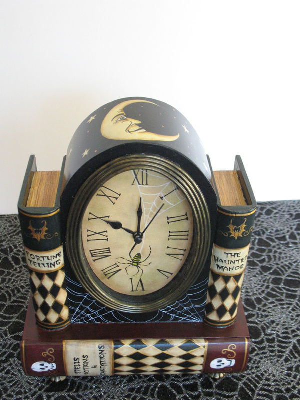 Spell Book Halloween Clock