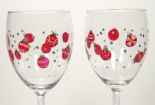 Holiday Wine Glasses - Ornaments #2